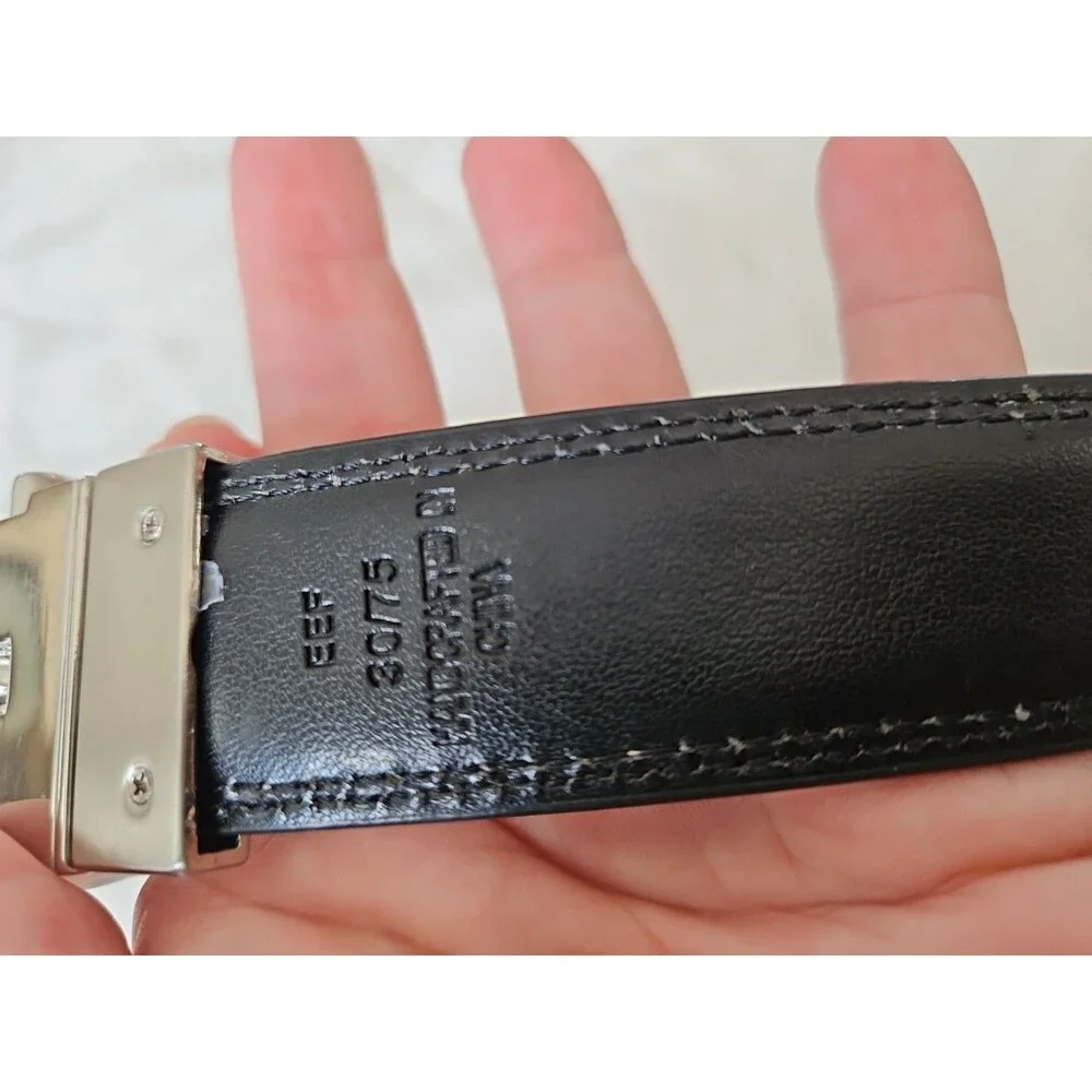 Nautica Leather Reversible Dress Belt Brown/Black Mens Sz 30